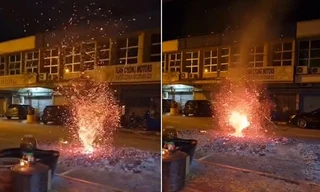 Tro đốt vàng mã bất ngờ cuộn thành lốc xoáy lấp lánh, có phải hiện tượng tâm linh bí ẩn?