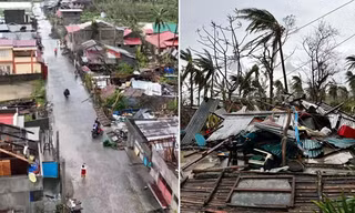 Video siêu bão Man-yi hoành hành ở Philippines: Dễ dàng "hạ" cây to, lật mái nhà