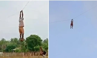 Một người ở Sri Lanka bị diều kéo lên cao hơn 10 mét chỉ vì gió mạnh mà vẫn cố giữ diều