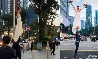 Cặp đôi người Singapore chụp ảnh cưới quá ấn tượng, nhưng bắt chước theo không hề dễ!