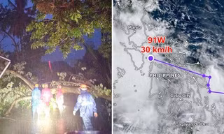 Áp thấp 91W gây mưa dữ dội, sạt lở tại Philippines, dự báo thành bão khi đi vào Biển Đông
