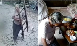 Người mẹ liên tục bắc thang lau camera để con ở xa nhìn mình cho rõ, cư dân mạng xúc động