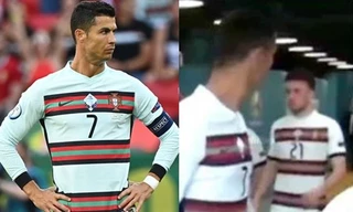 Các fan tinh mắt phát hiện ra Cristiano Ronaldo “tỏ thái độ” với đồng đội trong đường hầm
