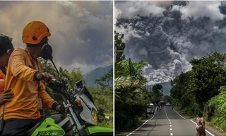 Ngọn núi lửa “Ngày Tận Thế” đang phun khói nóng, nhiều người lo sợ về một thảm họa