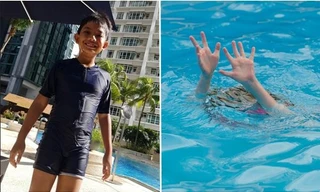 Em bé ở Malaysia suýt đuối nước do mẹ mải xem điện thoại, may một cậu bé 11 tuổi nhìn thấy