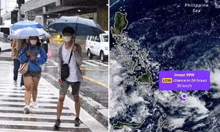 Áp thấp ở gần Philippines có thể trở thành cơn bão đầu tiên của mùa bão 2025