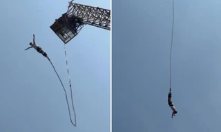 Du khách rơi tự do khi chơi nhảy bungee ở Thái Lan vì dây cáp bị đứt đột ngột