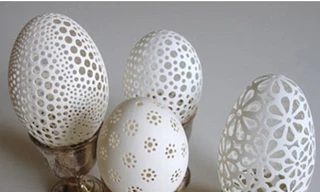 Công trình nghệ thuật từ... vỏ trứng