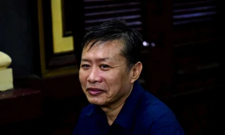 Cưu trung tá Nguyễn Hồng Ánh tại tòa. Ảnh: Tân Châu