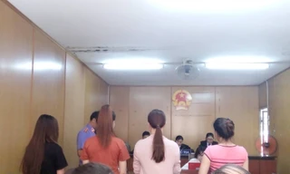 Các bị cáo tại tòa. Ảnh: Tân Châu