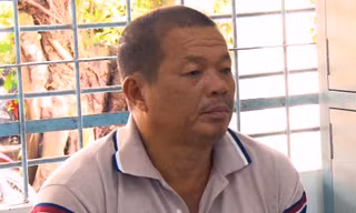 Nguyễn Văn Danh tại cơ quan công an. Ảnh CA.