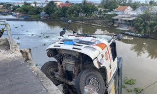 Tạm giữ hình sự tài xế gây sập cầu ở Tiền Giang