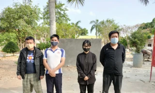 Bắt 4 đối tượng men theo bờ ruộng xuất cảnh trái phép sang Campuchia