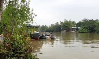 Một cảnh sát mất tích trên sông Hậu khi làm nhiệm vụ