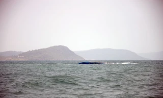 Vị trí phát hiện sà lan gặp nạn.