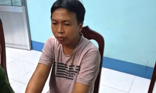 Đối tượng Đặng Quốc Hiệp tại Công an.