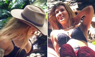 Hoa hậu Anh mặc nội y tình tứ với trai lạ trong rừng