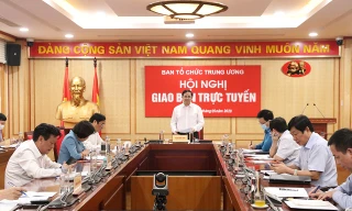 Giao ban trực tuyến Ngành xây dựng Đảng (ảnh Ngô Khiêm)