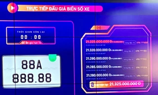 Biển số 88A-888.88 có giá trúng đấu giá hơn 21 tỷ đồng