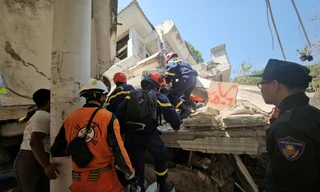 Những hình ảnh đầu tiên của đoàn cứu hộ Bộ Công an tại hiện trường vụ động đất ở Myanmar