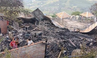 Hiện trường vụ cháy tại Sa Pa