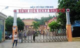 Bệnh viện Đa khoa Nghĩa Lộ, nơi 3 bệnh nhận Trung Quốc đang được điều trị cách ly.