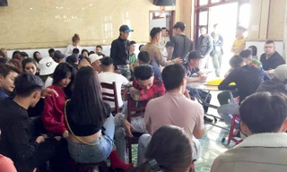 Các đối tượng tại cơ quan cảnh sát điều tra