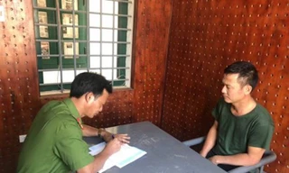 Đối tượng Lê Văn Hoàng. Ảnh Văn Cảnh