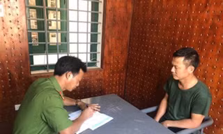 Đối tượng Lê Văn Hoàng. Ảnh Văn Cảnh