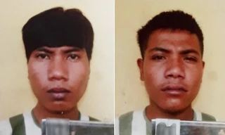 Đối tượng Jưh và Đô tại cơ quan cảnh sát điều tra. Ảnh; Công an tỉnh Gia Lai