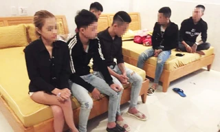 16 thanh niên cả nam và nữ bị phát hiện khi đang sử dụng chất ma tuý