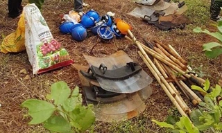 Hung khí nhân viên Cty Long Sơn dùng để tranh chiếm đất.