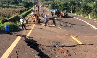 Đoạn đường tránh 250 tỷ đồng qua huyện Chư Sê thời điểm bị hỏng