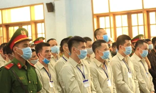 Các bị cáo tại phiên toà