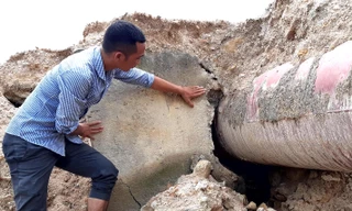 Một vị trí bị hỏng nghiêm trọng tại Kênh Plei Keo