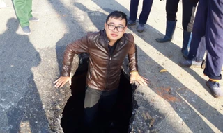 Hố tử thần xuất hiện trên đường Phan Đình Phùng