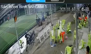 Hiện trường vụ việc. Ảnh camera ghi lại