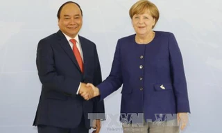 Thủ tướng Nguyễn Xuân Phúc và Thủ tướng Đức Angela Merkel.