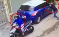 Đôi nam nữ 'vặt' gương ôtô trong 15 giây