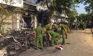 Hiện trường vụ cháy khiến 3 người tử vong.