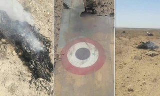 Phần còn lại của chiếc máy bay bị bắn hạ hôm 5/6. Ảnh: Sputnik.