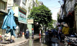 Hiện trường vụ cháy.