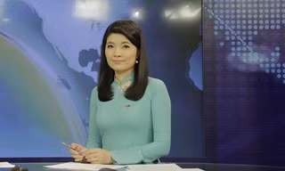 BTV Diệp Anh thời còn làm việc tại VTV. Ảnh: VTV.