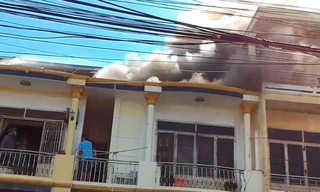 Hiện trường vụ cháy. Ảnh CTV.