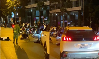 Cô gái lái ô tô tông nhiều người đi bộ ở Hà Nội