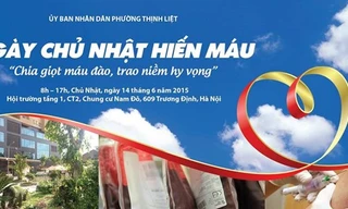 Ngày Chủ nhật hiến máu ở khu dân cư Nam Đô