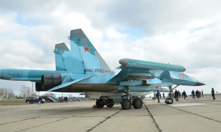 Máy bay Su-34 của Nga trở về căn cứ ở khu vực Voronezh. (Ảnh: Sputnik)