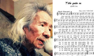 Tác phẩm "Tiến quân ca" của cố nhạc sĩ Văn Cao đã được chọn làm Quốc ca nước Cộng hòa xã hội chủ nghĩa Việt Nam.