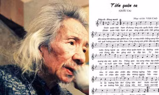 Tác phẩm "Tiến quân ca" của cố nhạc sĩ Văn Cao đã được chọn làm Quốc ca nước Cộng hòa xã hội chủ nghĩa Việt Nam.