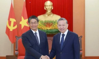 Tổng Bí thư Tô Lâm tiếp Đại sứ Nhật Bản tại Việt Nam Ito Naoki. (Ảnh: TTXVN)